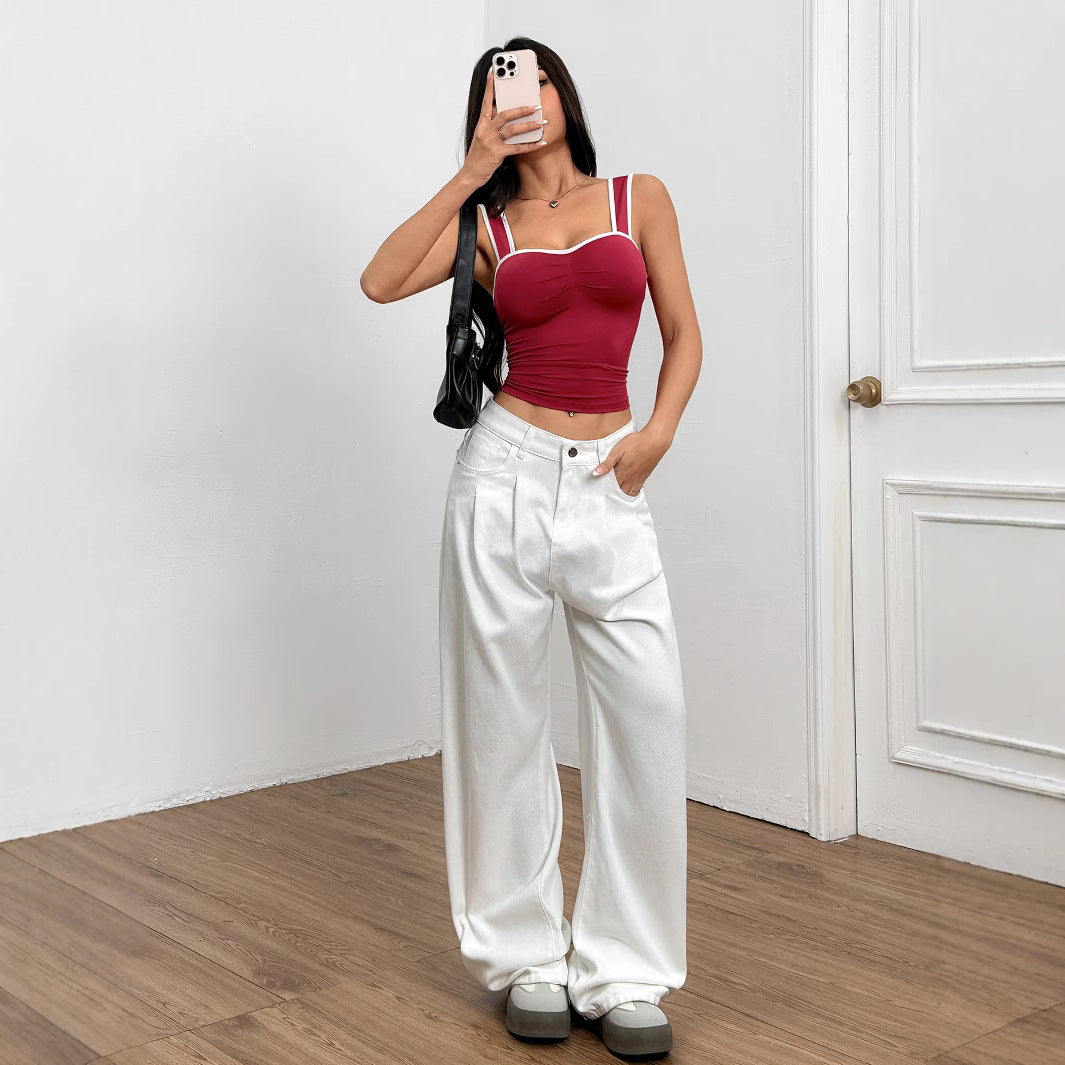 Top ajusté pour femmes avec des détails de bretelles sophistiqués Levoire