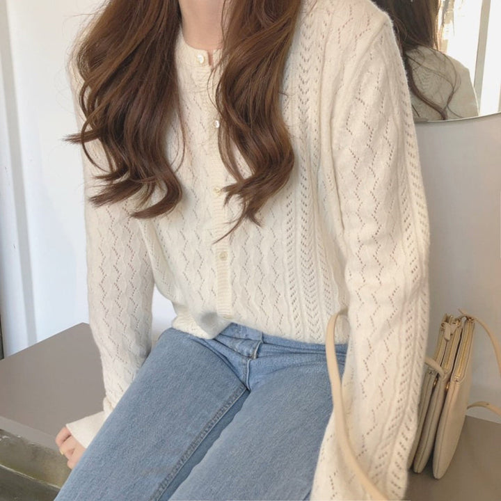 Cardigan pour femmes avec motif en relief Levoire