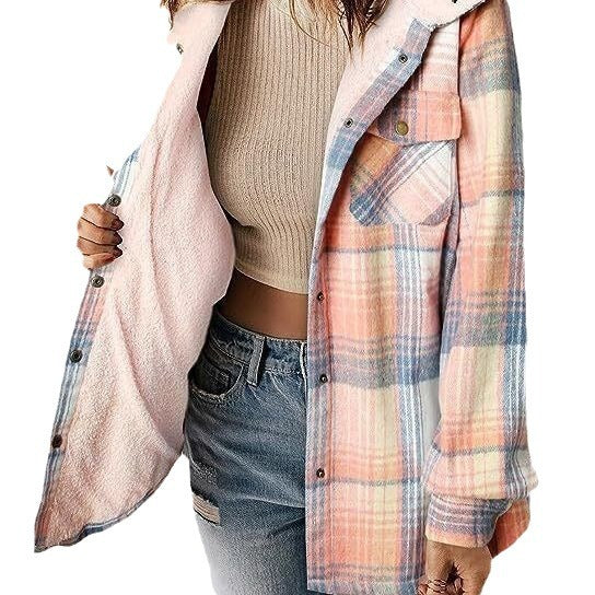 Veste en flanelle pour femmes avec capuche rembourrée Levoire