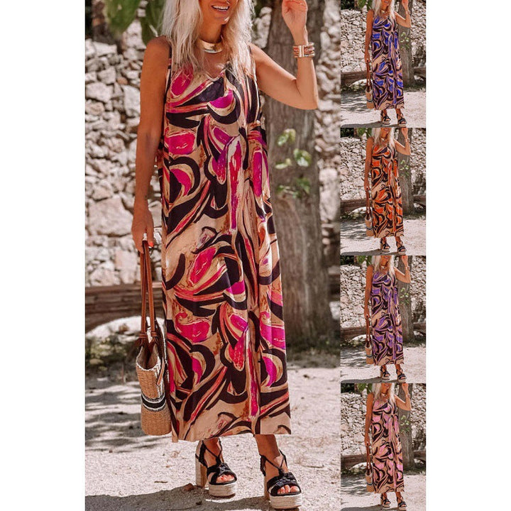 Levoire | Robe loose sans manches imprimée relaxante pour femmes
