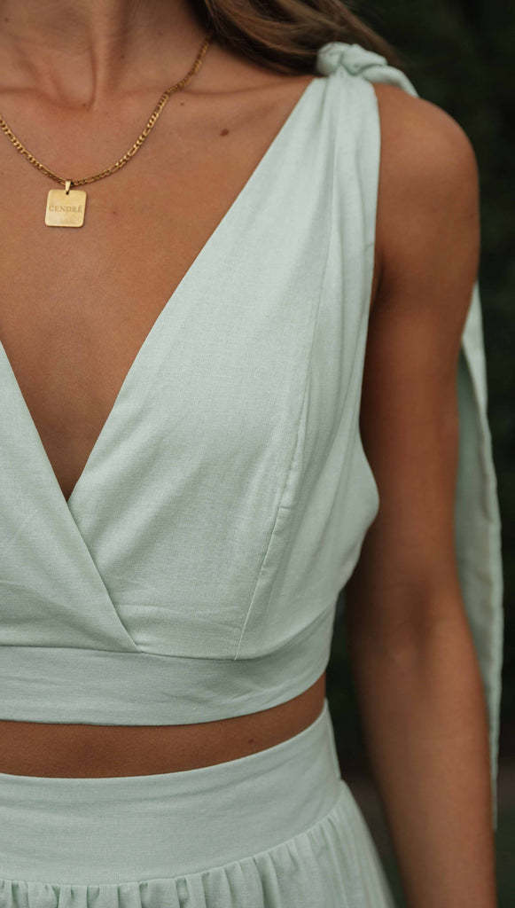 Ensemble femme deux pièces avec crop top et jupe fluide Levoire