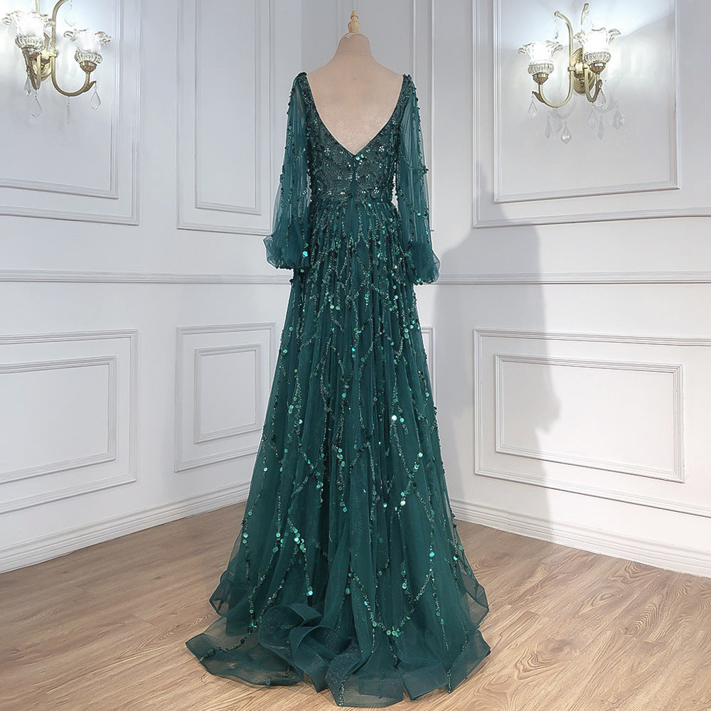 Levoire | Captivating social Aura Queen Long dress Vert