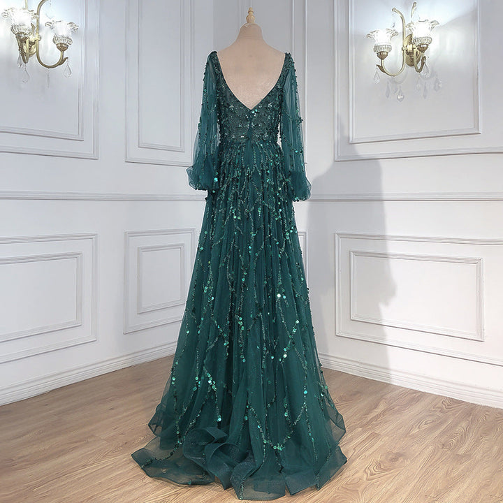 Levoire | Captivating social Aura Queen Long dress Vert