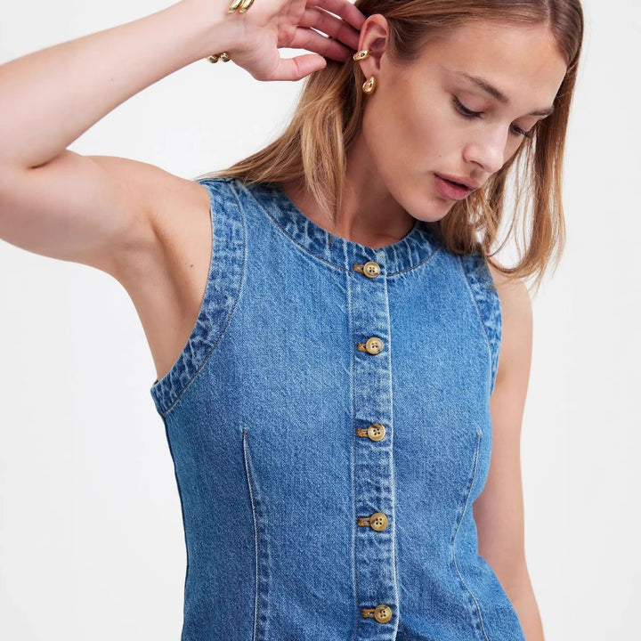 Gilet en denim pour femmes Levoire