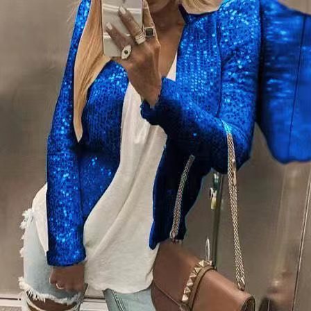 Levoire | Élégante Veste de Printemps Courte Casual Bleu