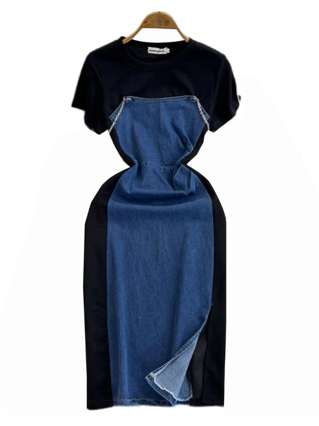 Levoire | Robe en jean effet patchwork pour femmes