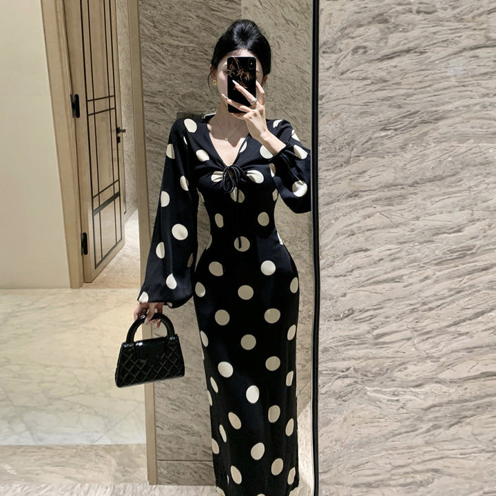 Levoire | Robe sans manches à fermeture éclair à rayures polka