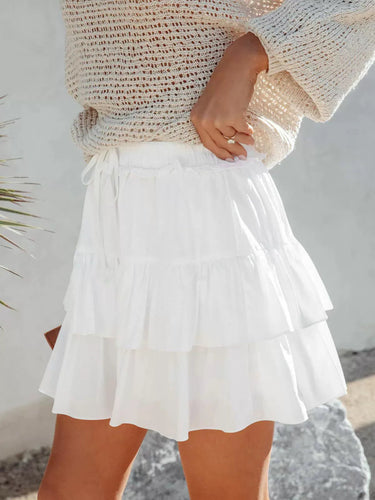 Levoire | Jupes mini haute taille en céramique froncée tendance