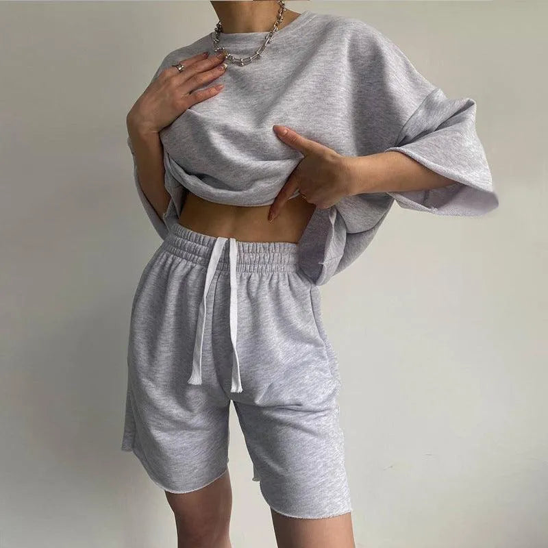 Levoire | Femmes Ensemble à demi-manches Helle Gris