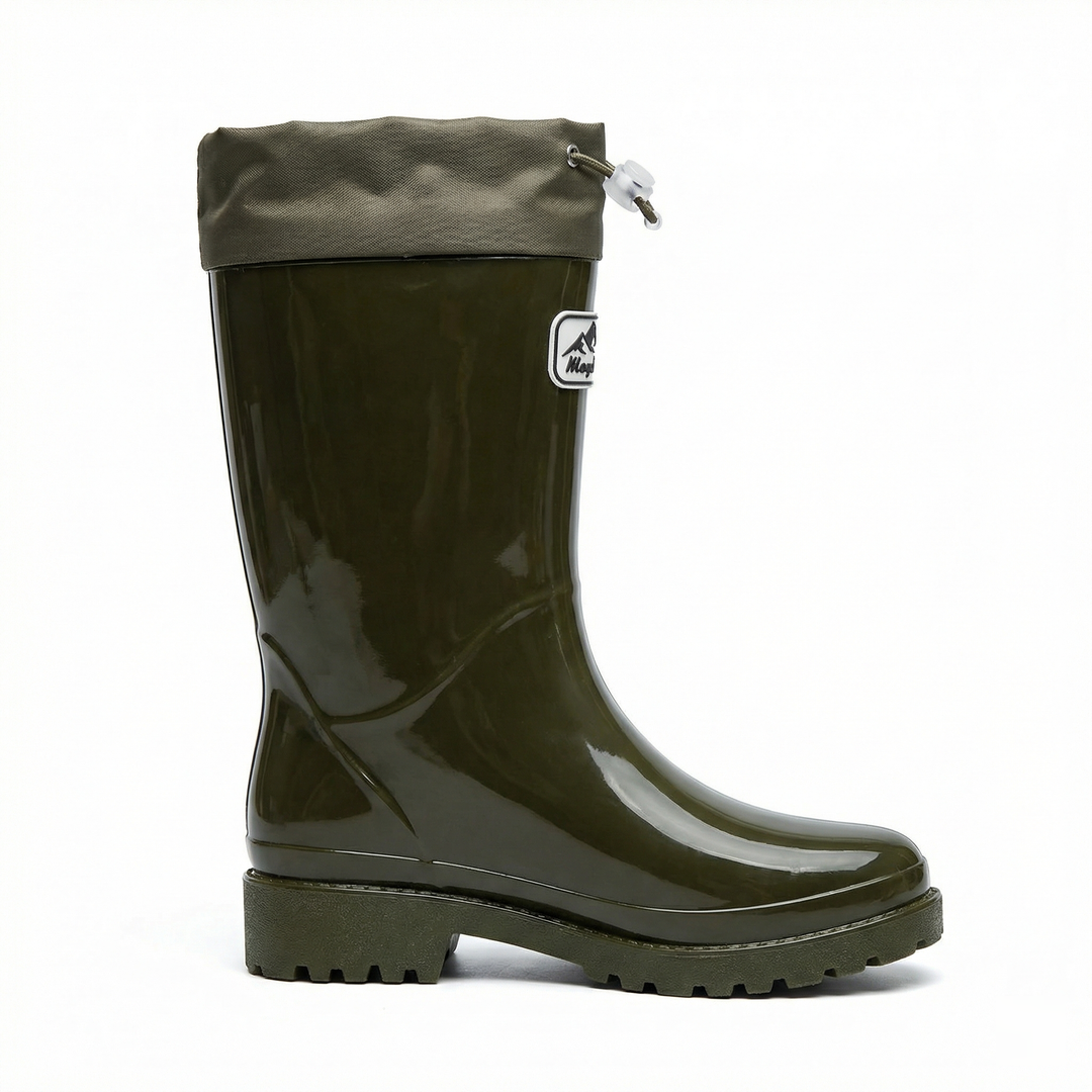 Femmes Bottes en caoutchouc de haute qualité et stylées avec système de lacets réglable Avriane