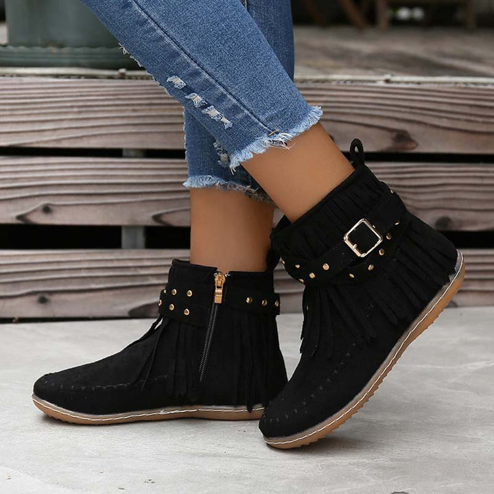 Levoire | Bottines Boho Avec Ornements Et Boucles Pour Femmes
