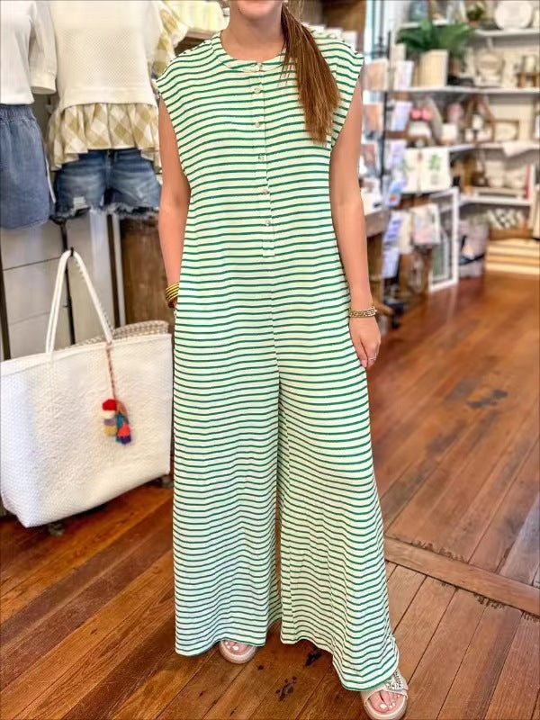 Combinaison décontractée femme avec motif stripes moderne et poches pratiques Levoire