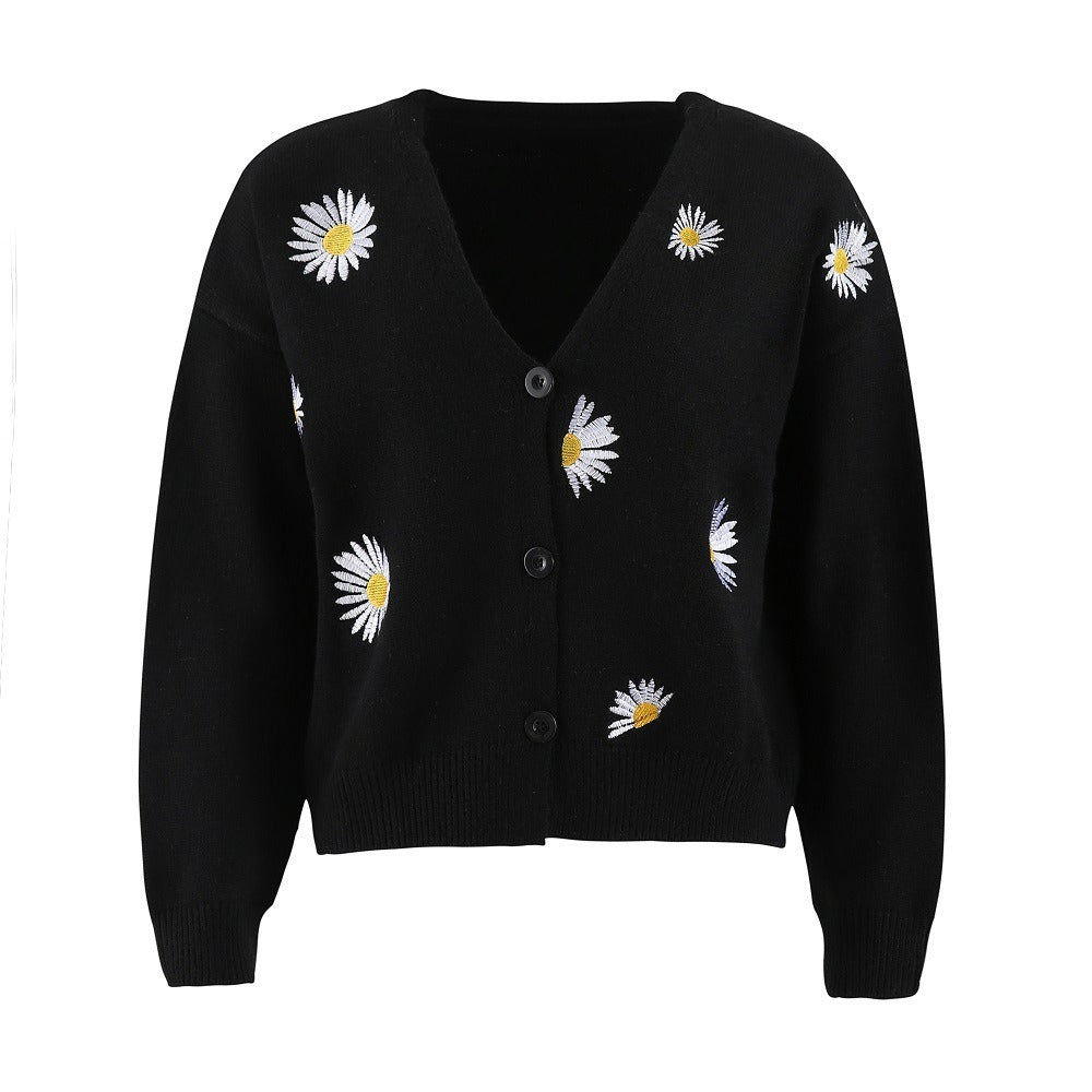 Levoire | Frais Tricot Fleuri Noir