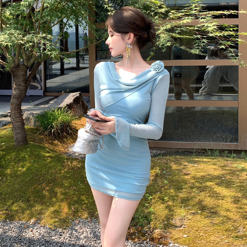 Levoire | Robe bodycon imprimé asymétrique sexy