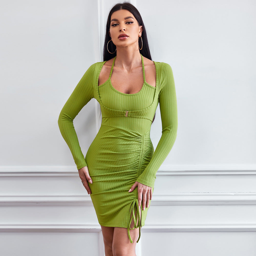 Levoire | Tricot-robe Brodée Robe-micro à manches longues
