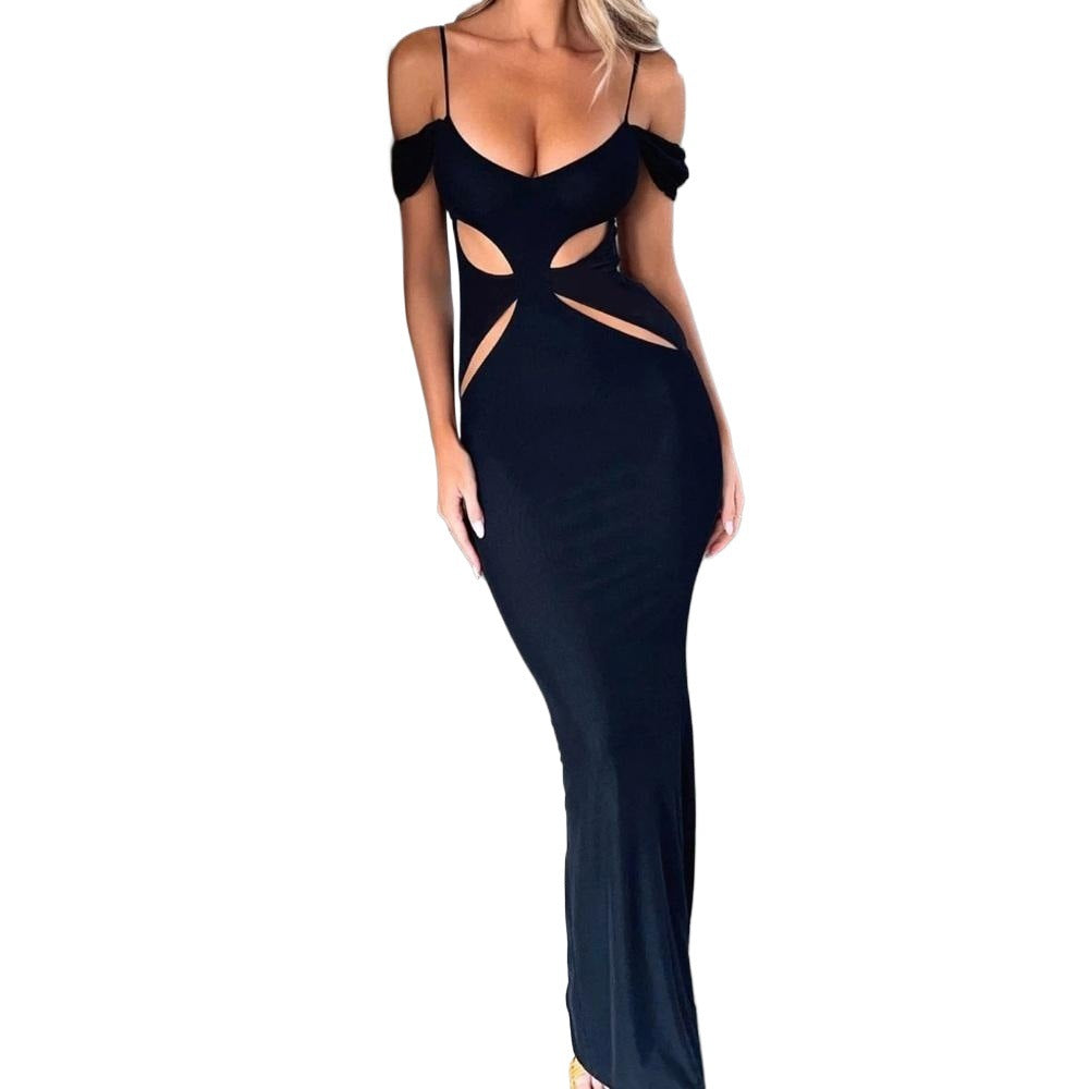 Robe maxi à découpes pour femmes avec détails aux épaules Levoire