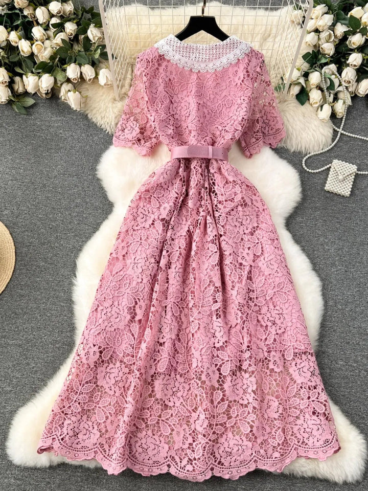 Levoire | Robe en dentelle mi-longue