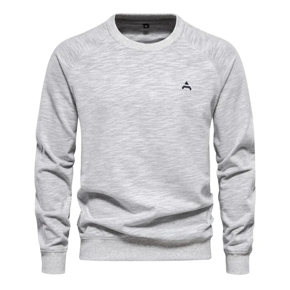 Levoire | Pull à col rond uni pour hommes Helle Gris