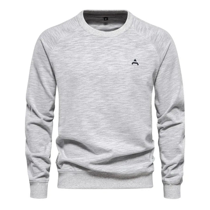 Levoire | Pull à col rond uni pour hommes Helle Gris