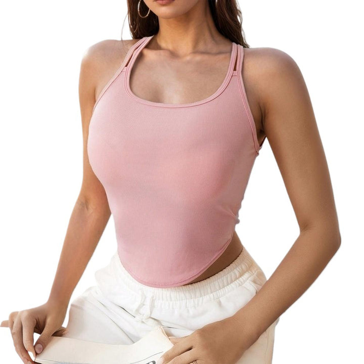 Débardeur de sport pour femmes avec coupe slim et bretelles décoratives Levoire