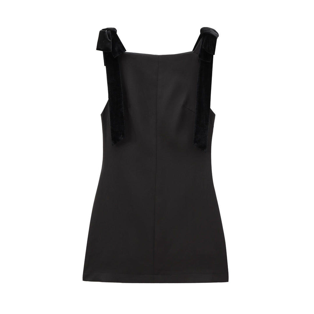 Levoire | Robe kimono en velours couleur de fête noir
