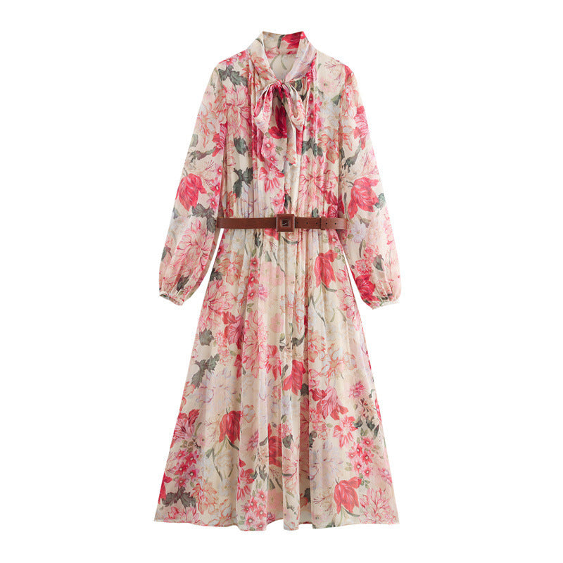 Levoire | Robe à motifs temperament avec ceinture Couleur