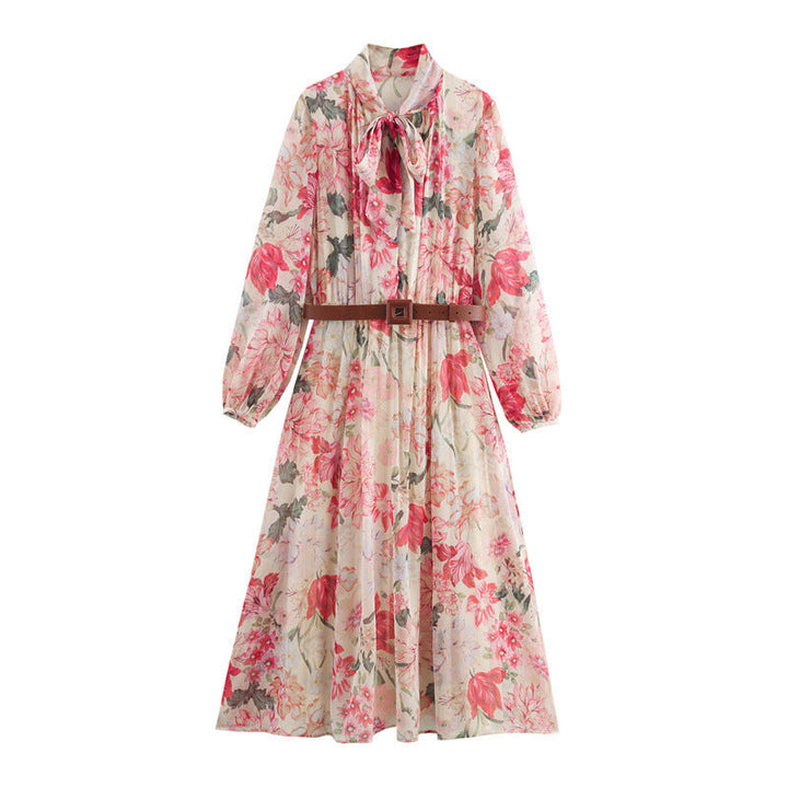 Levoire | Robe à motifs temperament avec ceinture Couleur