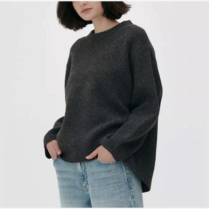 Levoire | Confortable Pull Femme Fr Quotidien Gris foncé