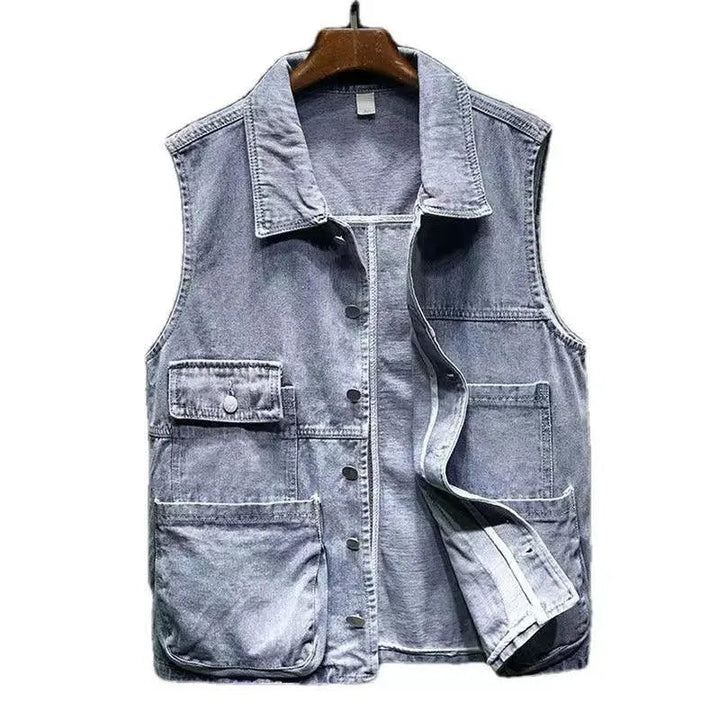 Levoire | Gilet à revers sans manches Blaue 007 Style