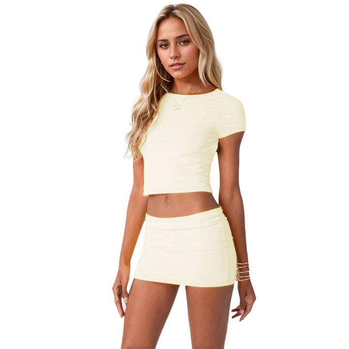 Ensemble de Top Court et Jupe Mini pour Femmes Levoire