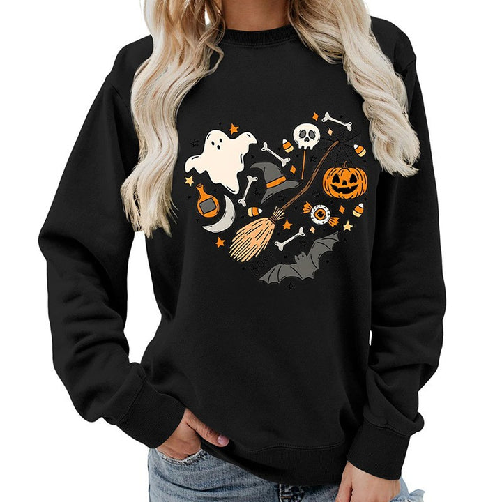 Sweatshirt d'Halloween pour femmes avec design créatif Levoire