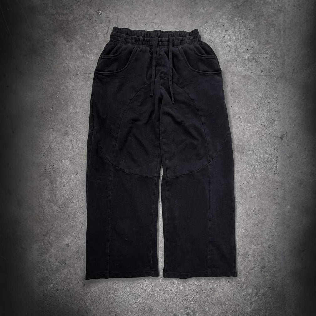 Pantalons de loisirs amples pour femmes avec taille élastique et grandes poches latérales Levoire
