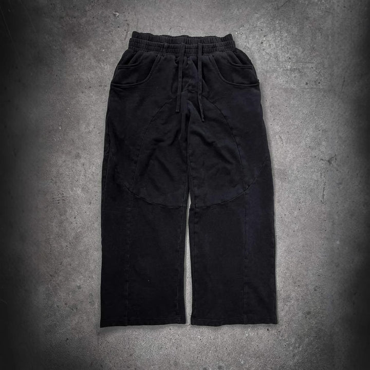 Pantalons de loisirs amples pour femmes avec taille élastique et grandes poches latérales Levoire