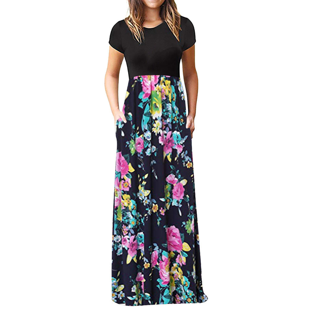 Levoire | Jupe longue remarquable Vente chaude Couleur Robe Fleur de poudre bleue