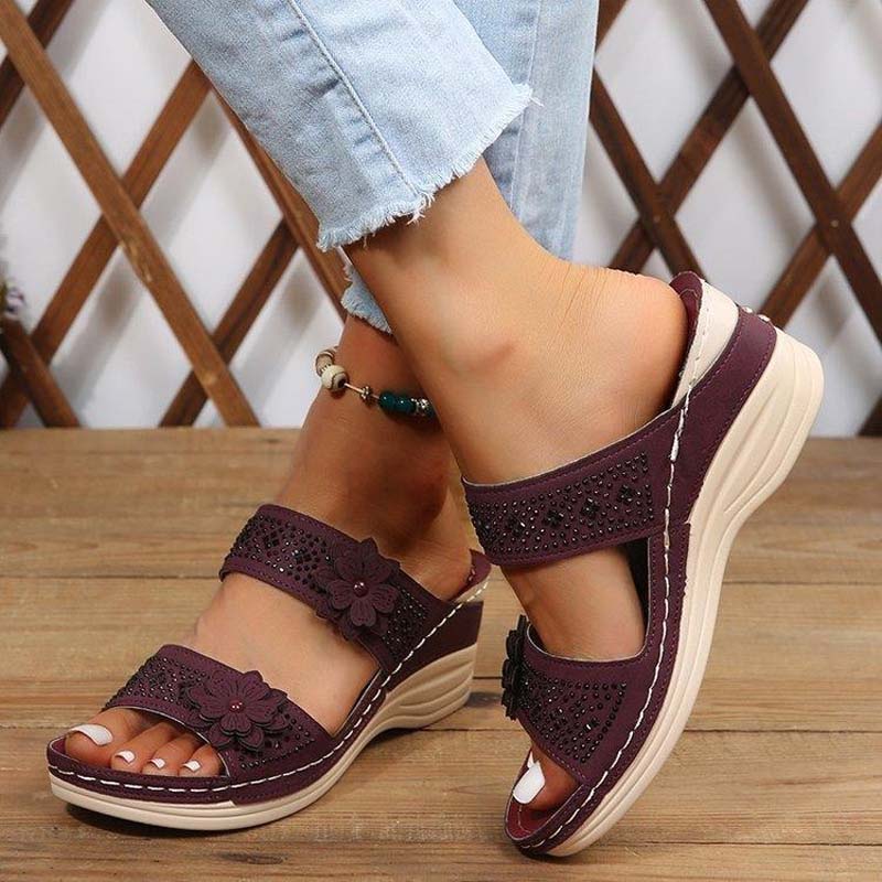 Levoire | Pantoufles À Talon Compensé Violet