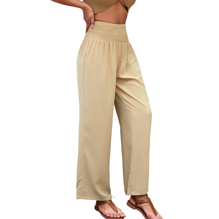 Pantalons palazzo aérés pour femmes avec taille élastique et jambes larges Levoire