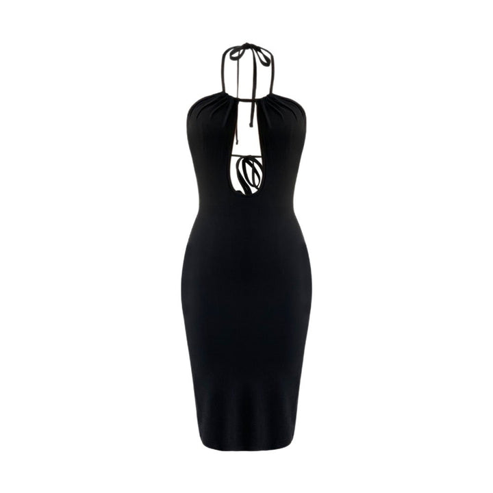 Robe Bodycon Femme avec Décolleté en V Profond et Design Épuré à Dos Nu Levoire