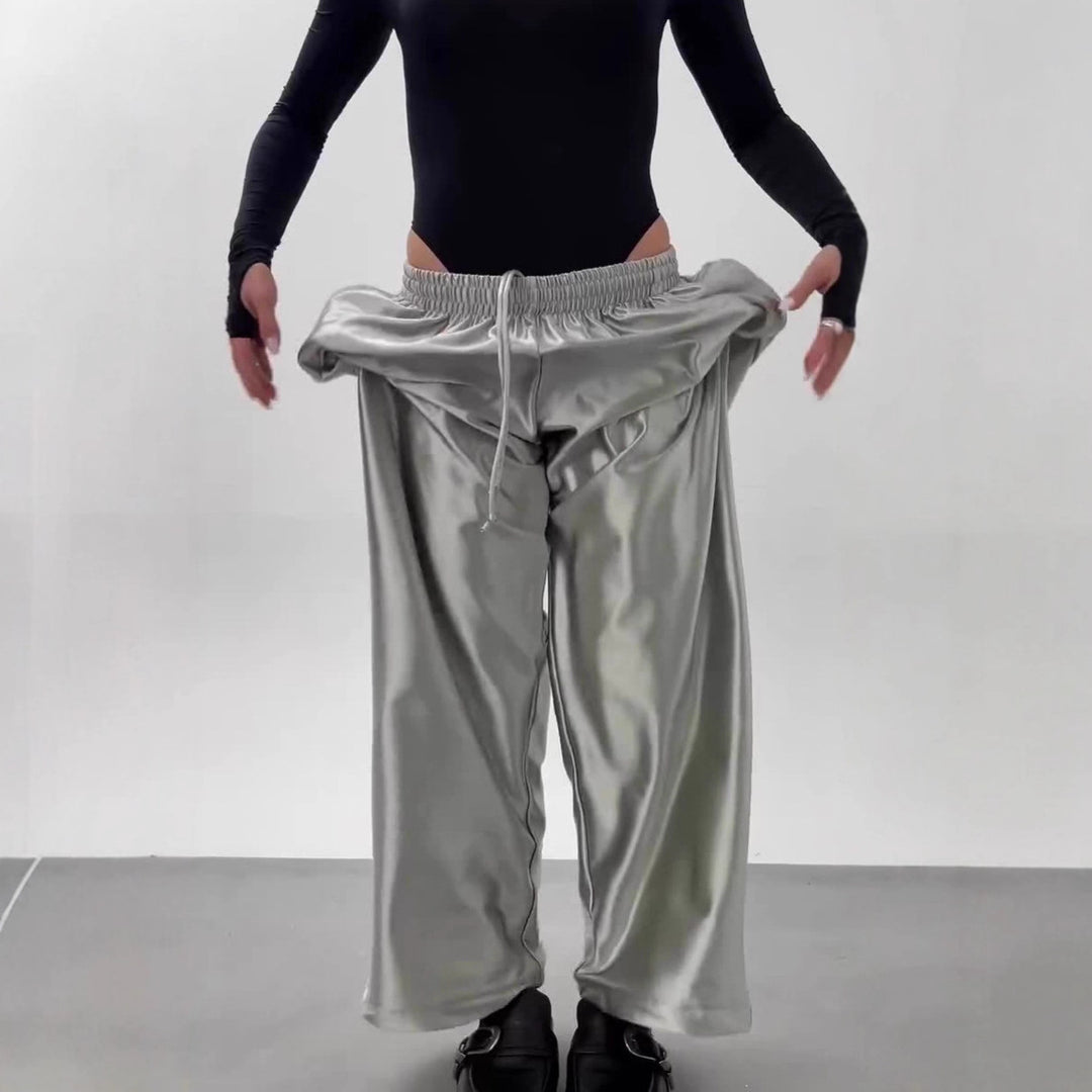 Pantalons en satin élégants et légers pour femmes Levoire