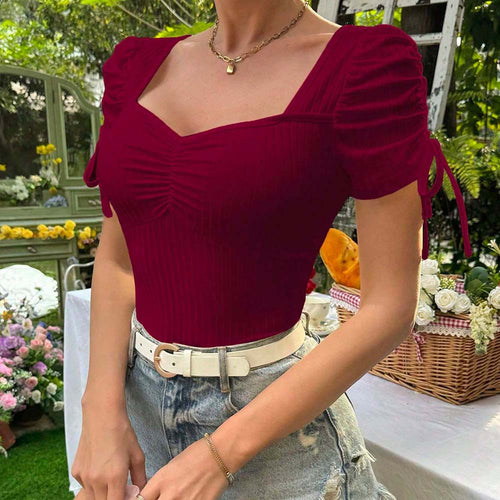 Blouse femme avec détails en volants et dos élégant Levoire