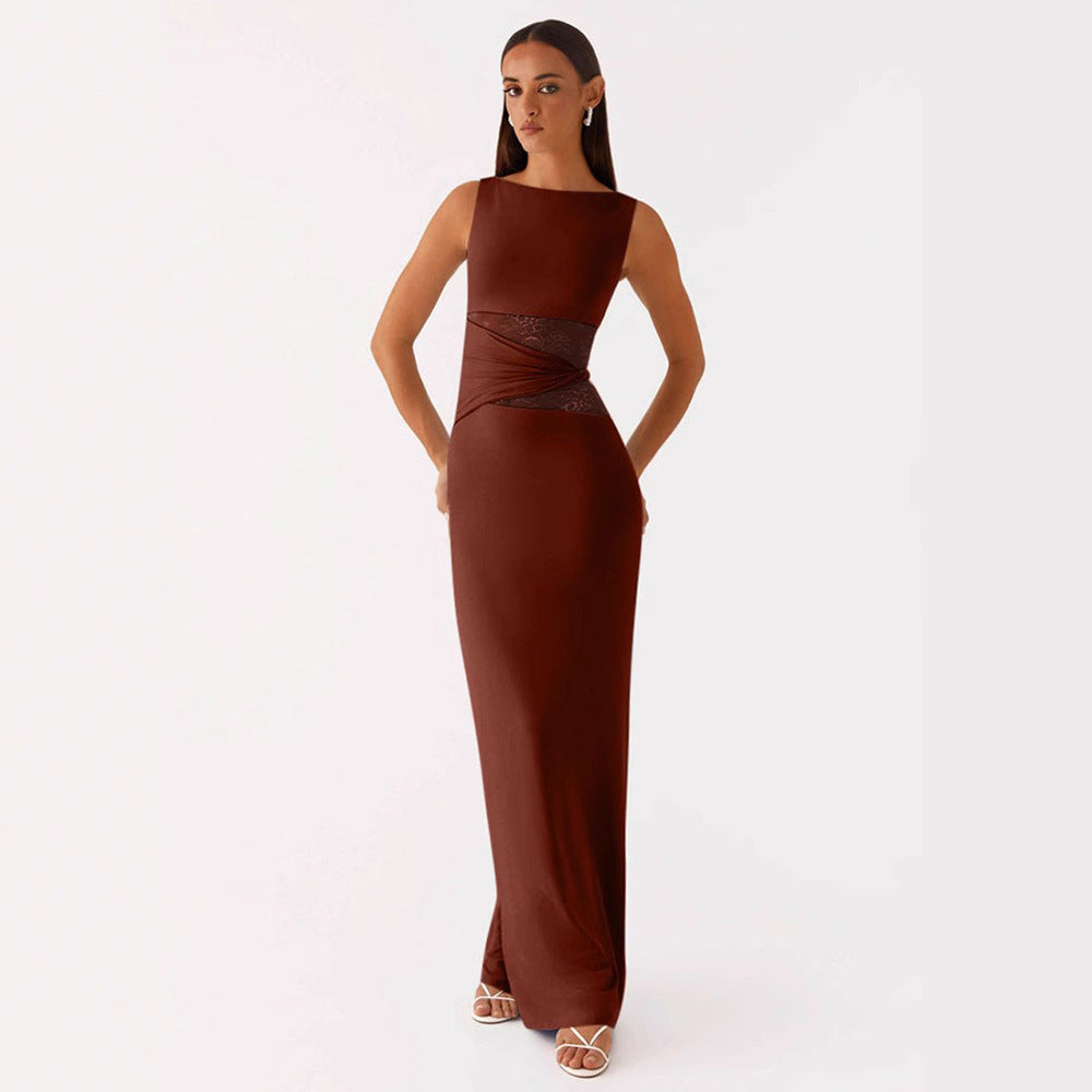 Levoire | Élégant Robe Longue Sans Bretelles Brodée