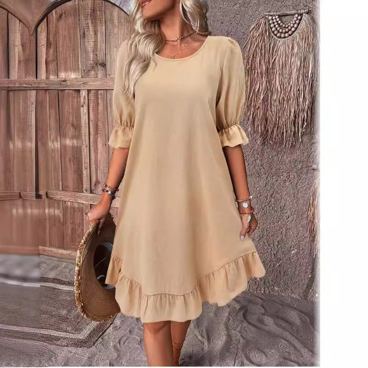 Levoire | Swing ¾-manches Encolure ronde Robe claire