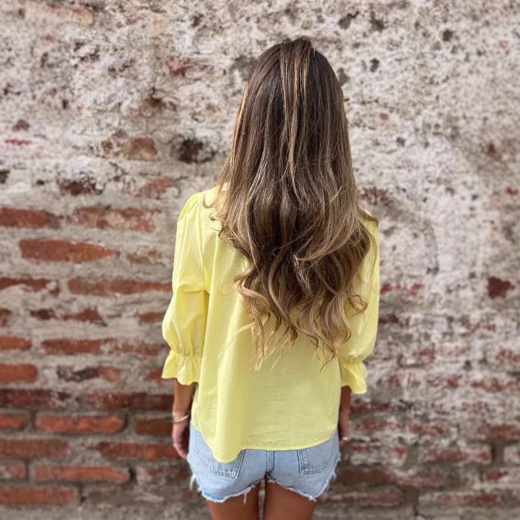 Blouse pour femmes avec des manches bouffantes décoratives Levoire
