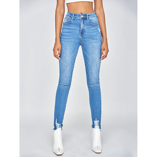 Levoire | Jeans Skinny Taille Haute Et Lavé