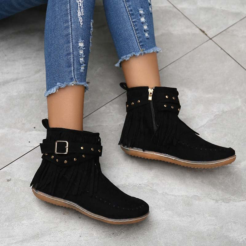 Levoire | Bottines Boho Avec Ornements Et Boucles Pour Femmes