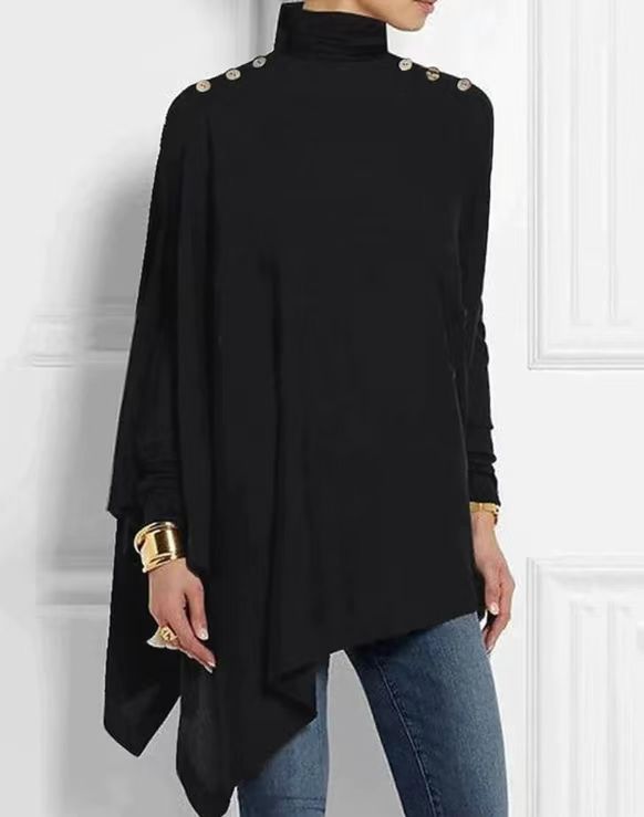 Levoire | Haut Asymétrique Élégant Pour Femmes Noir