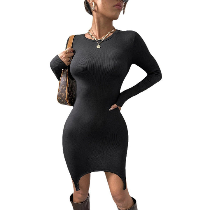 Levoire | Chemise de stylisme adaptée à une mini-jupe tricotée à manches longues