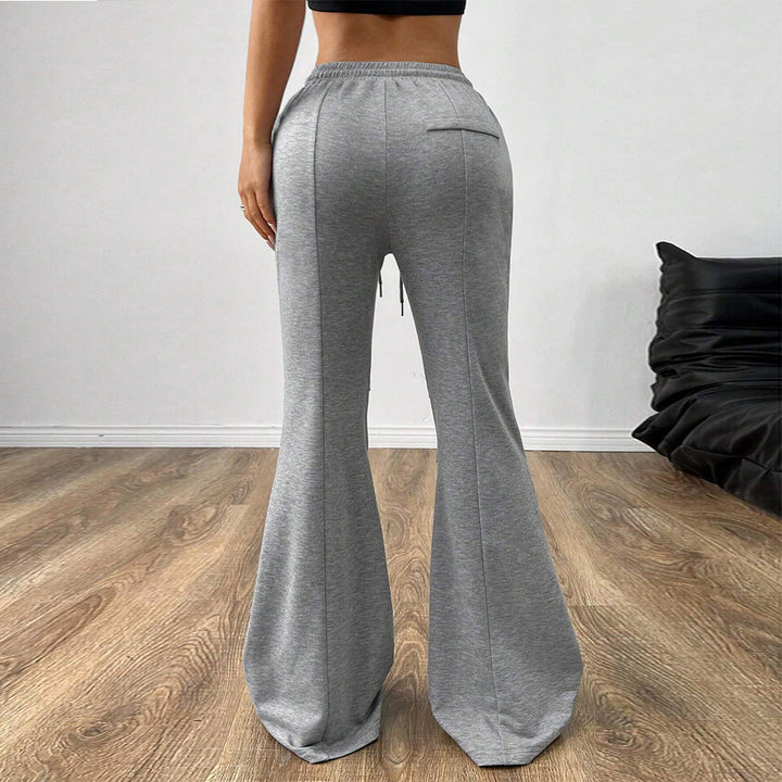 Pantalons de jogging larges pour femmes avec taille élastique et jambe évasée Levoire