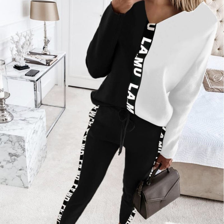 Ensemble de survêtement pour femmes avec un design moderne en blocs de couleurs et une taille élastique Levoire