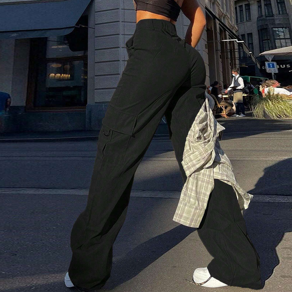 Pantalon cargo femme à coupe large et poches fonctionnelles Levoire