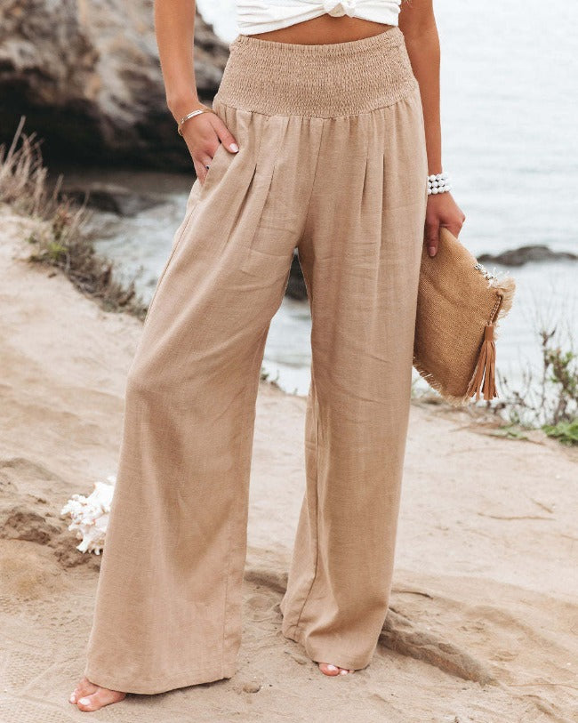Levoire | Coton Lin Pantalon Khaki